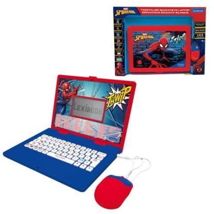 Lexibook Spider-Man Tweetalige educatieve laptop NL/FR 82 activiteiten Computer & tablets