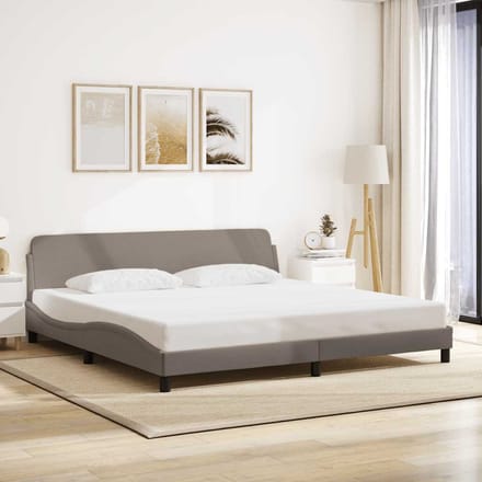 vidaXL - Bedframe - "Dover" - stof - taupe - 200x200 - cm