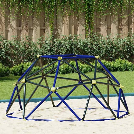Dôme d'escalade pour enfants Bleu 1,8 m sans toboggan Acier