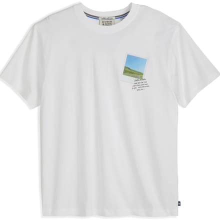Scotch & Soda Graphic Tee Bright White Größe: S | Bedruckte T-Shirts Outlet | Herren | Weiß