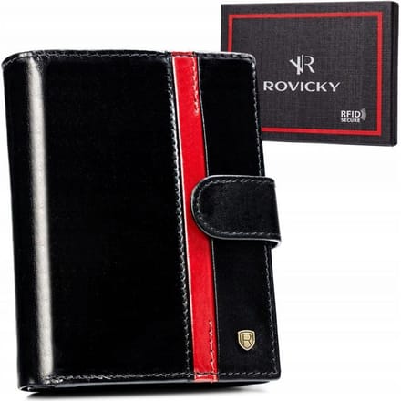 Rovicky Classy - Heren Portefeuille - Echt Leer - RFID Bescherming - 18 Pasjeshouders