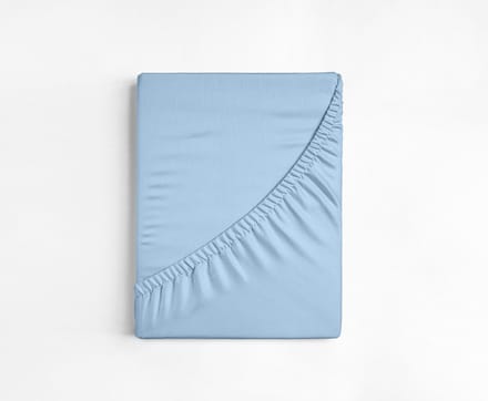 Excellence Katoen Satijn Topper 160x200cm + 15cm - Licht blauw