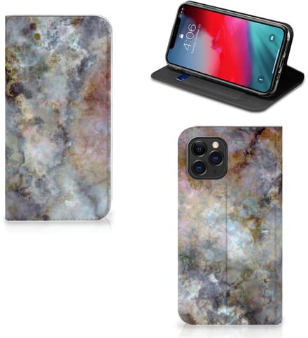 Apple iPhone 11 Pro Standcase Marmer Grijs