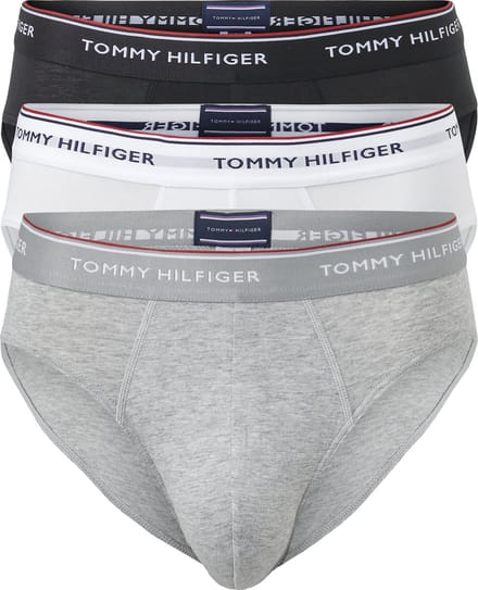Tommy Hilfiger slips (3-pack) - heren slips zonder gulp - wit - zwart - grijs