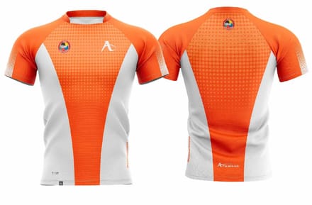 T-shirt Arawaza | Dry-Fit | Oranje / Wit (Maat: XXS)