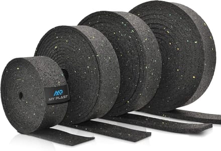Dekvloeren Rollen 50mm / 80mm - Rubber Ondervloer Keuze in Lengte en Dikte