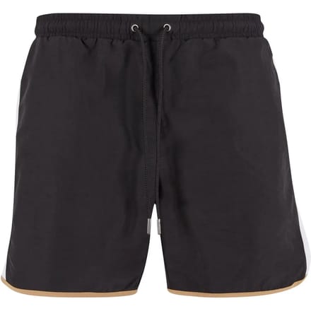 Urban Classics - Retro Look Zwemshorts - S - Zwart
