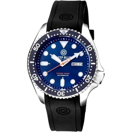 Deep Blue Watches MILBLKSLUESIL Heren Horloge Automatic 44mm 300M