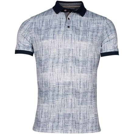 Baileys Polo Allover Dotted Linen Look Dark Blue / male