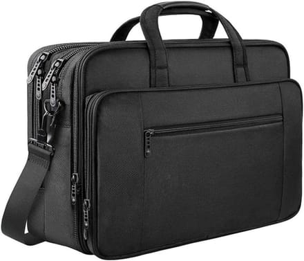 Uitbreidbare laptoptas voor 17 inch laptops - Waterdichte schoudertas met meerdere vakken