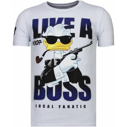 Local Fanatic Like a boss rhinestone t-shirt