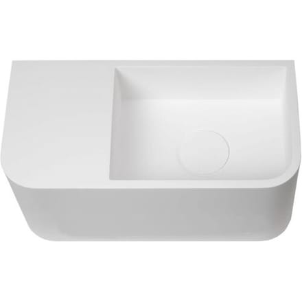 Kronenbach Stone hand wash basin 38 x 19 cm, basin right without tap hole KB137505BK
