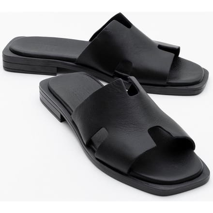 Jez Leer Slide Sandaal (Women)