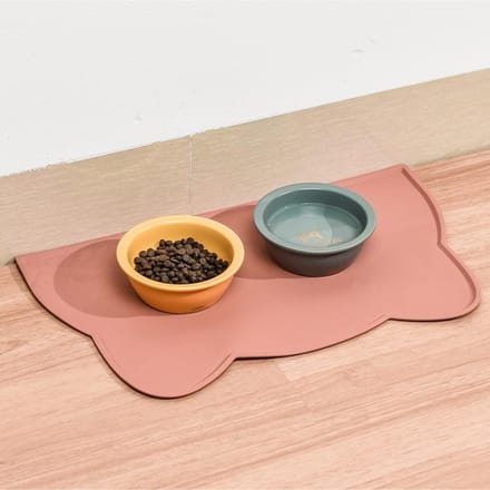 Set de table imperméable et antidérapant pour animaux de compagnie, facile à nettoyer, pour chiens et chats rose