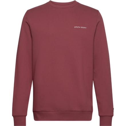 Lyle & Scott geborduurd logo Fletcher bordeauxrood sweatshirt