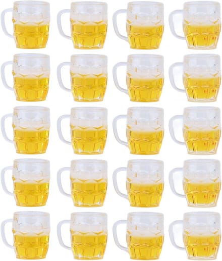 20 Stuks Mini Bierbekers voor Modelbouw en DIY Creaties - Ideaal voor Miniatuurprojecten en Accessoires