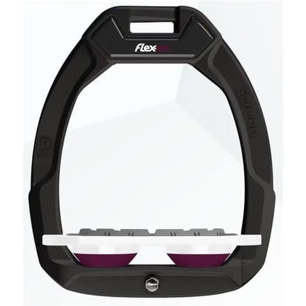 Veiligheidsstijgbeugels Plat Grip Zwart/Wit/Paars Flex-On Safe-On