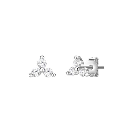 Gems München Dames 925 sterling zilver 3 Zirconia One Size Zilver 32013952