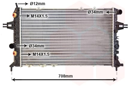 Van Wezel - RADIATOR VOOR OPEL ASTRA G 1998-2004 09119483