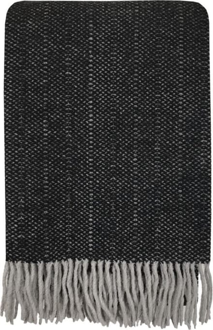 Crow black structure recycled wool throw