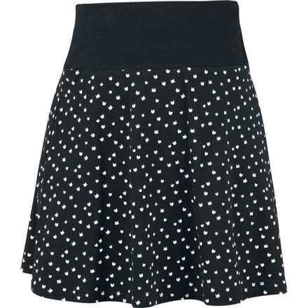R.E.D. Rock-Engineered Design zwarte korte rok met all-over print - Dames - S