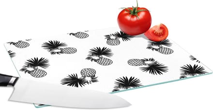 Glazen Snijplank - 28x20 - Ananas - Patronen - Jungle - Snijplanken Glas