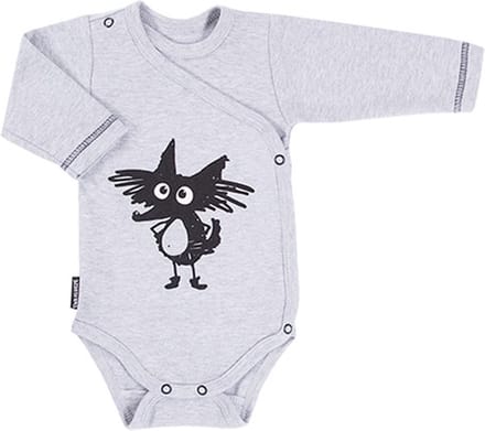 Eevi- babyrompertje - 100% katoen - grijs 62