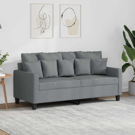 vidaXL - Tweezitsbank - 140 - cm - stof - lichtgrijs