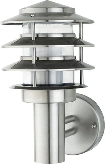 LED Tuinverlichting - Buitenlamp - Wand - RVS - E27 - Rond