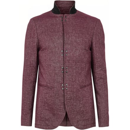 John Varvatos Slim Fit Notch Lapel Jacket With A Hook Oxblood Size: 54 | Light Jackets Outlet | Heren |