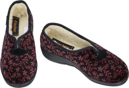 Fischer -Dames - zwart - pantoffels - maat 36