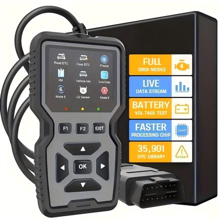 OBD2 Scanner – EOBD Scanner – Auto Uitleesapparatuur – Universeel Diagnoseapparaat met Nederlandse taal – Check Engine Auto Code Lezer – Batterij & O2-sensor Test – Storing Verwijderen – Plug & Play