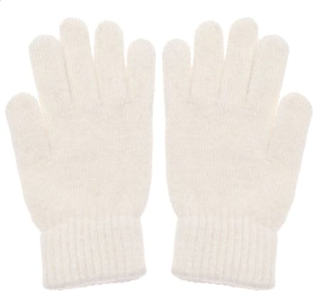 Handschoenen - Crème | Harig / Fluffy Polyacryl | One Size 19,5 x 10 cm | Fashion Favorite