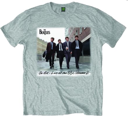 The Beatles - On Air Heren T-shirt - S - Grijs