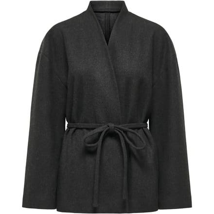 Only Jas Onlfox-trillion Short Belt Jacket P 15369040 Dark Grey Melange Dames Maat - XS/S