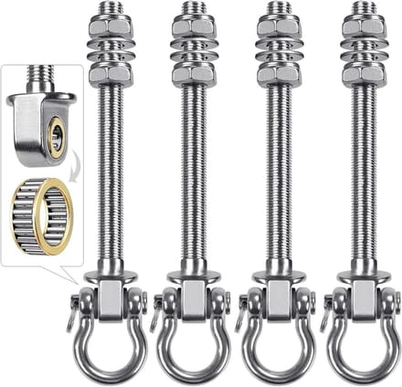 Allecto Plus - 4-delige schommelhaken set voor houten balken
