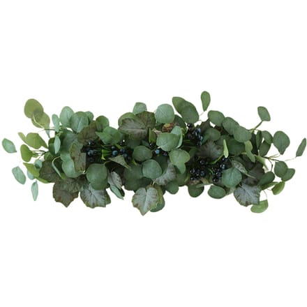 Décoration de table linteau de baies d'eucalyptus simulées pour fête black