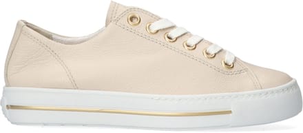 Paul Green 4704 Lage sneakers - Leren Sneaker - Dames - Beige - Maat 35,5