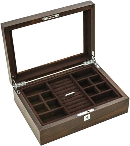 Juwelendoos - Sieraden organizer - Sieraden opbergen - Dubbele laag - 30x22x10 cm - B