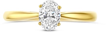 14K Geelgouden Ring met Lab Grown Diamant 0.50 ct 4035424 – H SI