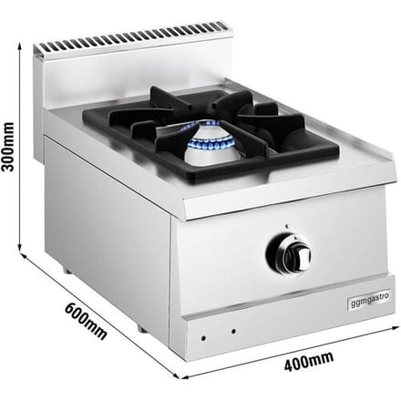 GGM Gastro Gasherd - 6,5 kW - 1 Brenner Zilver