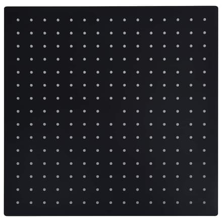 vidaXL - Regendouchekop - vierkant - 40x40 - cm - roestvrij - staal - zwart