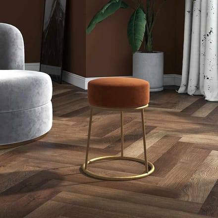 vidaXL - Hocker - rond - fluweel - bruin