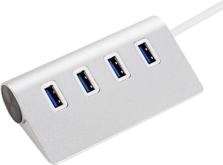 4 Poorten USB 3.0 Hub / Verdeler / Switch / Splitter - Zilver