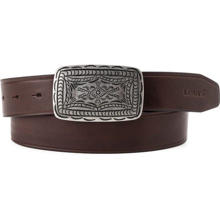 Levi's Western Plaque Belt In Chicory Coffee Größe: 80 | Gürtel Outlet | Herren | Braun