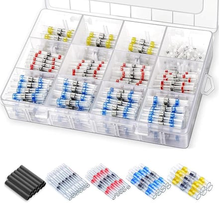 Soldeerverbinders Krimp - Kabelverbinders Set - Waterdichte Verbindingen - Met Krimpkous - 400 stuks - Transparant