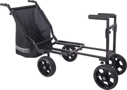 Stevige 4-Wiel Viskar Kruiwagen met Uitschuifbaar Frame en Tas