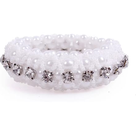 QHP - Knotband Diamond - Haarsieraad - Wit