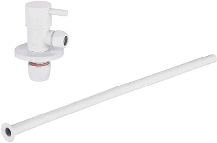 DutchLine - Luxe Fonteinkraan aansluitset (stopkraan) 1/2×3/8 – Mat wit