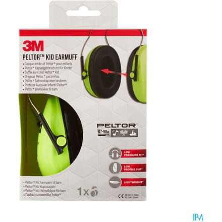 Peltor Hearing Protector Kid Neon Green 1